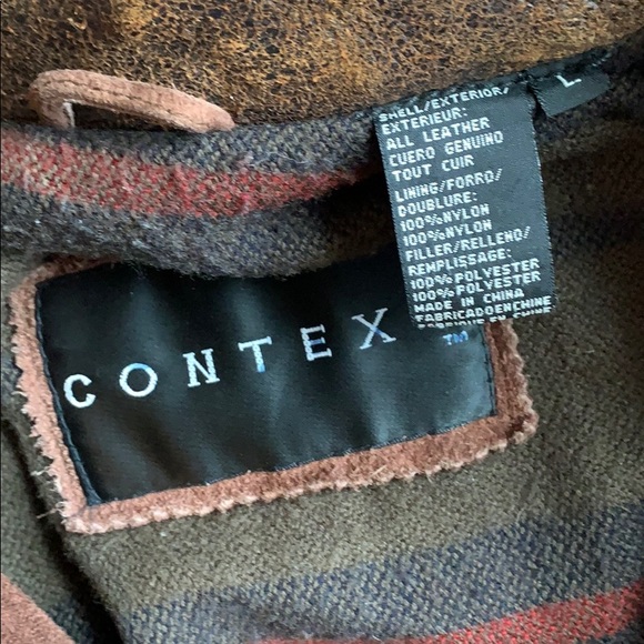 Vintage Context leather bomber jacket men’s sz L - Picture 3 of 8